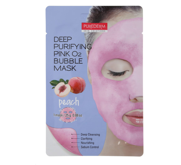 Purederm Очищающая пенящаяся маска "Персик" для лица Корейские маски Purederm Очищающая пенящаяся маска "Персик" для лица Корейские маски