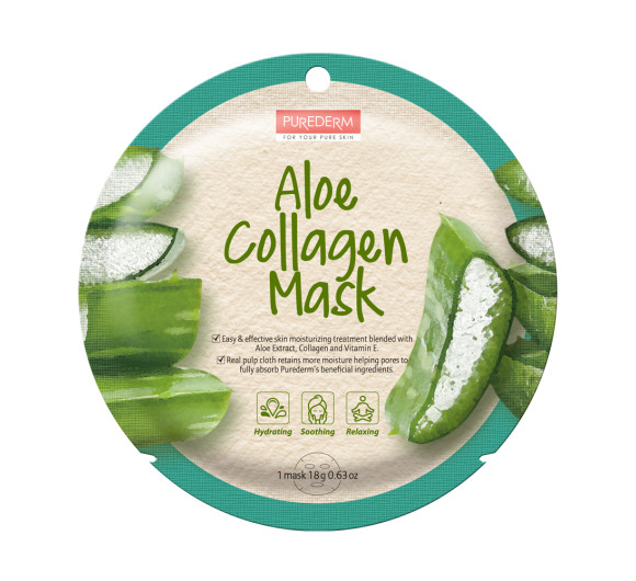 Рurederm Aloe Collagen Mask Гідрогелеві маски